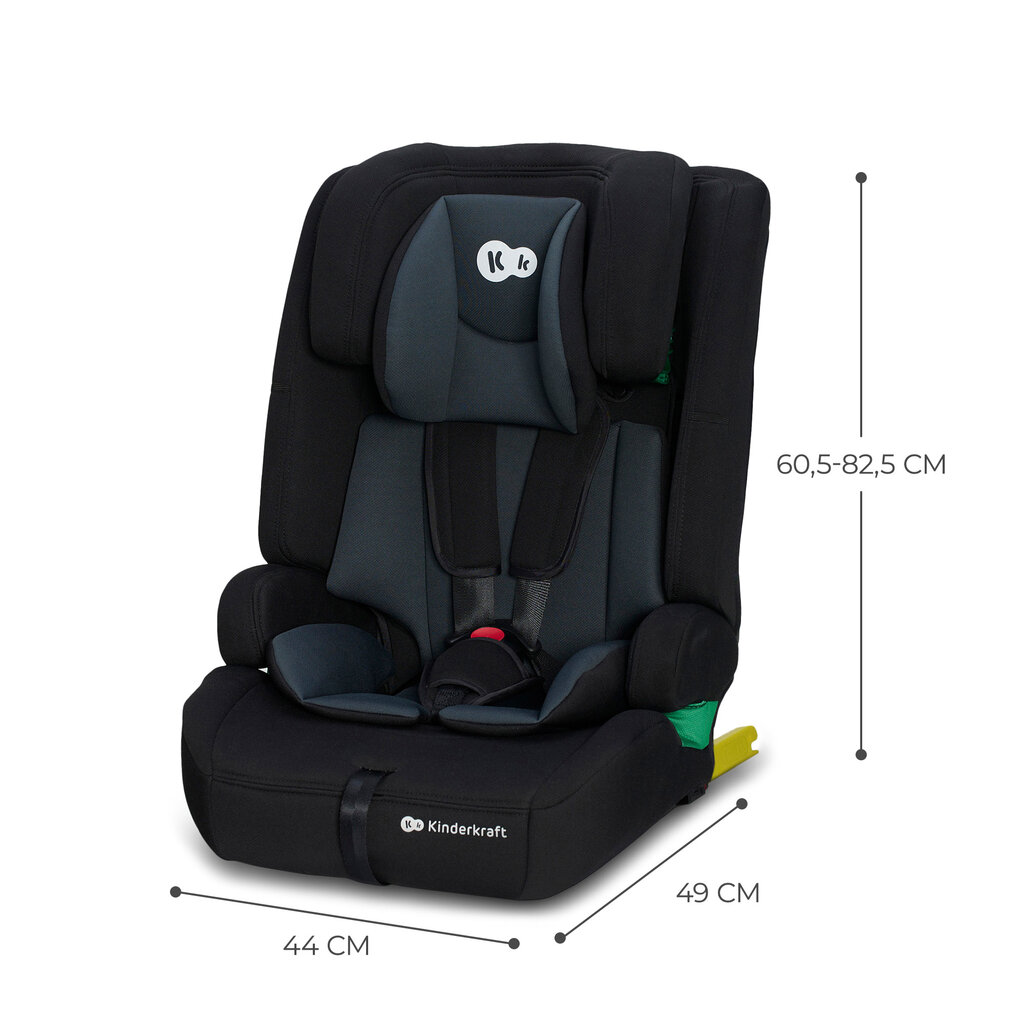 Turvatool Kinderkraft Safety Fix 2 I-Size, 9-36 kg, Black hind ja info | Turvatoolid ja turvahällid | hansapost.ee