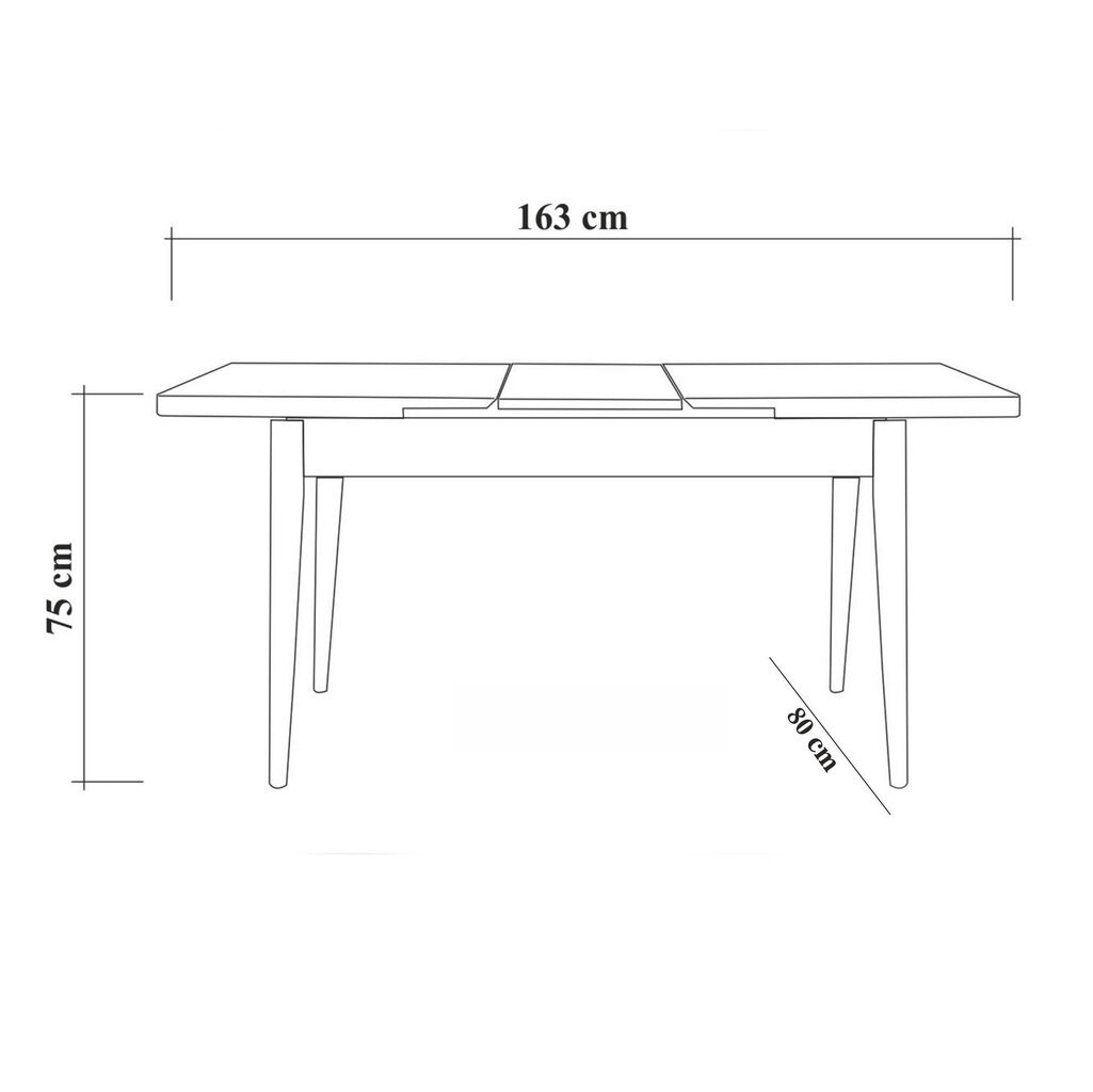 Pikendatav laud Kalune Design 869, pruun hind ja info | Köögilauad, söögilauad | hansapost.ee