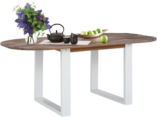 Обеденный стол Notio Living Laslo 220, коричневый цена и информация | Кухонные и обеденные столы | hansapost.ee