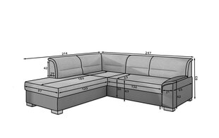 Pehme nurgadiivan Bergen, kollane price and information | Corner sofas and corner sofa beds | hansapost.ee