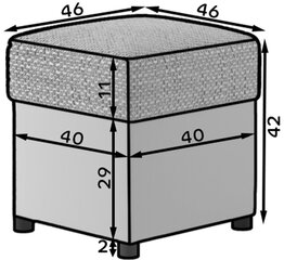 Tumba R3, beež hind ja info | Kott-toolid, tumbad, järid | hansapost.ee