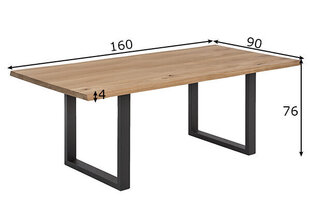 Oбеденный стол Tische 90x160 см, дуб цена и информация | Кухонные и обеденные столы | hansapost.ee