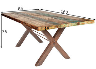 Oбеденный стол Tisch, 85x160 см, антично-коричневый цена и информация | Кухонные и обеденные столы | hansapost.ee