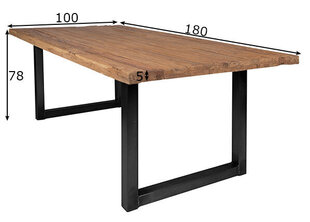 Oбеденный стол Tisch, 100x180 см, aнтично-черный цена и информация | Кухонные и обеденные столы | hansapost.ee