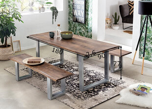 Oбеденный стол Tisch 90x180 см, орех цена и информация | Кухонные и обеденные столы | hansapost.ee