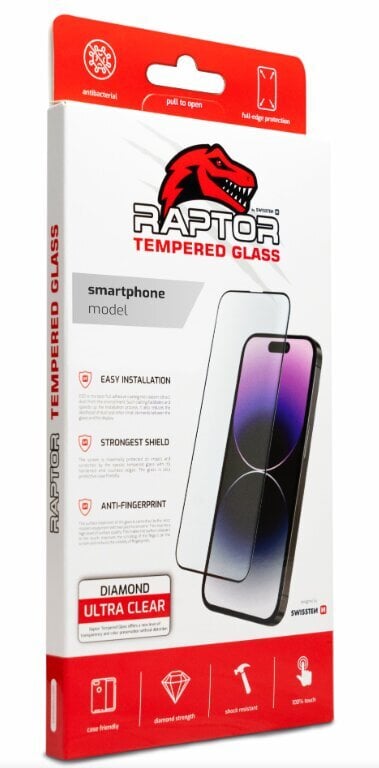 Swissten Raptor Diamond Ultra Full Face Tempered Glass for Apple iPhone 14 Plus цена и информация | Ekraani kaitseklaasid ja kaitsekiled | hansapost.ee