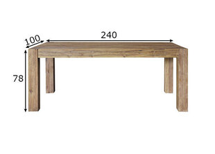 Обеденный стол Banda, 240 см цена и информация | Кухонные и обеденные столы | hansapost.ee