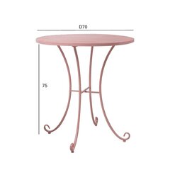 Laud ROSY D70xH75cm, sepistatud metall, vanaroosa price and information | Kitchen tables, dining tables | hansapost.ee