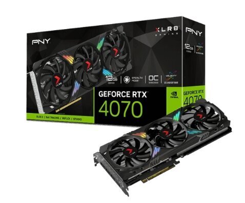 PNY GeForce RTX 4070 XLR8 Gaming Verto Epic-x RGB VCG407012TFXXPB1-O hind ja info | Videokaardid | hansapost.ee