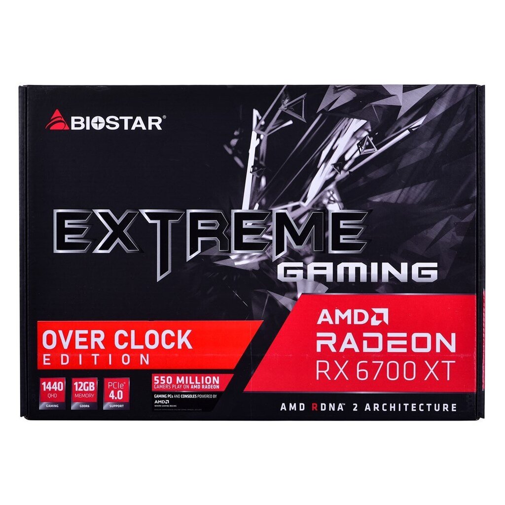 Biostar Radeon RX 6700 XT OC VA67S6TML9 цена и информация | Videokaardid | hansapost.ee