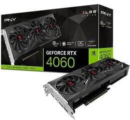 PNY GeForce RTX4060 8GB XLR8 Gaming Verto EPIC-X VCG40608TFXXPB1 цена и информация | Видеокарты | hansapost.ee