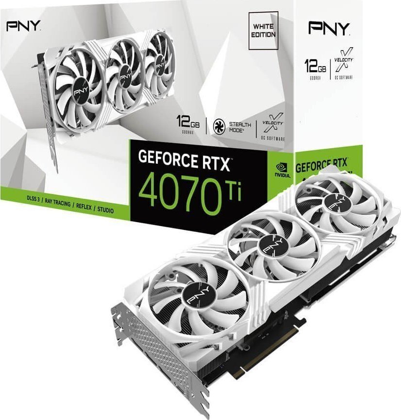 PNY GeForce RTX 4070 Ti Verto White VCG4070T12TFWXPB1 цена и информация | Videokaardid | hansapost.ee
