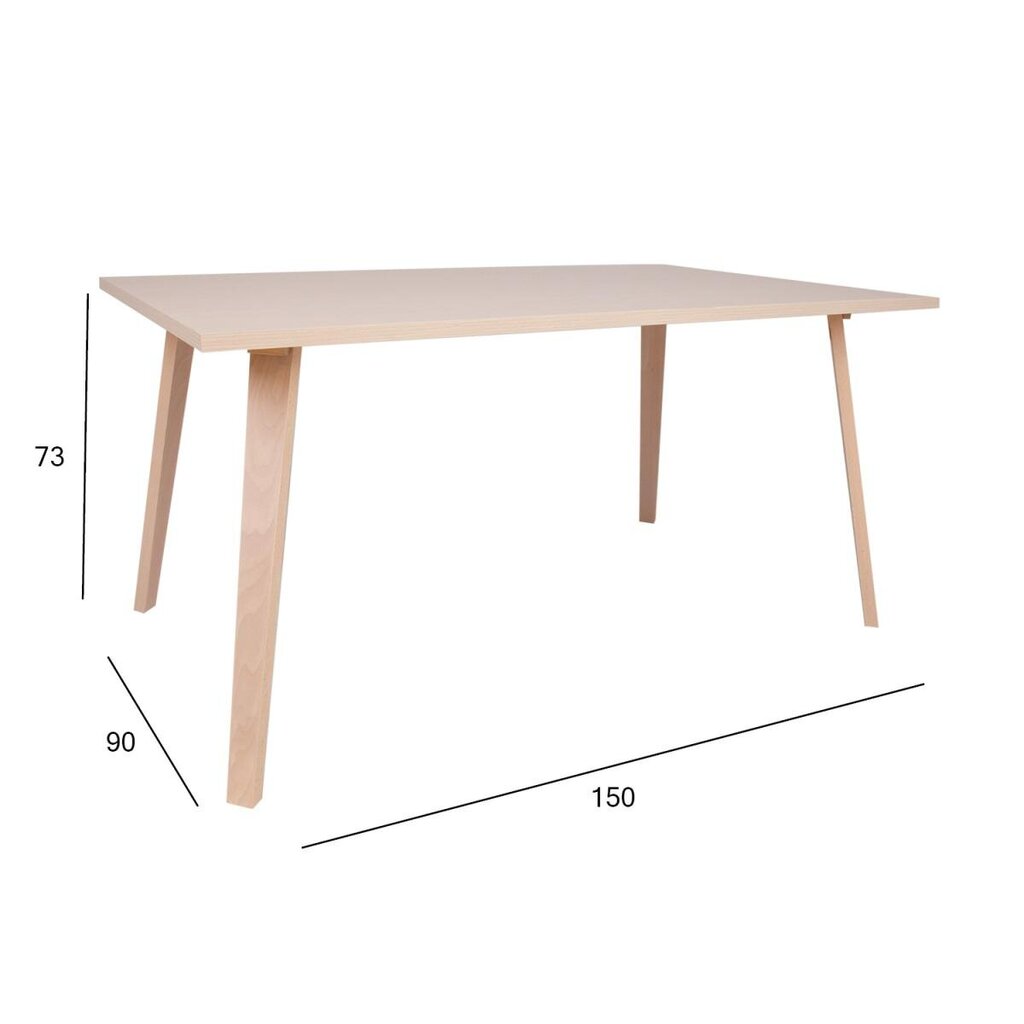 Söögilaud Adora 150x90 cm, hele pöök цена и информация | Köögilauad, söögilauad | hansapost.ee