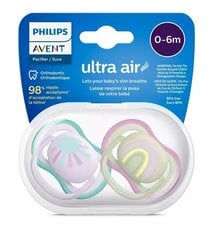 Lutid Philips Avent Ultra Air, 0-6 elukuud, 2 tk. price and information | Pacifiers | hansapost.ee