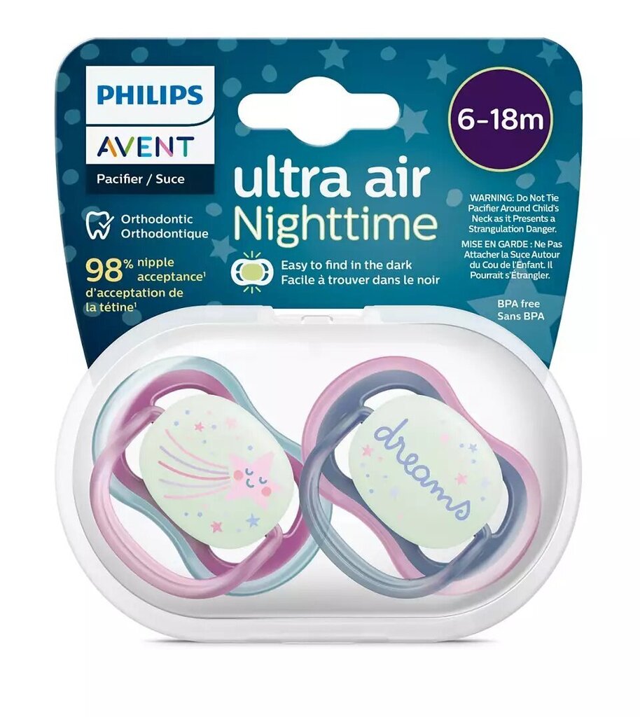 Lutid Philips Avent Ultra Air Night, 6-18 kuud, 2 tk. цена и информация |  Lutid | hansapost.ee