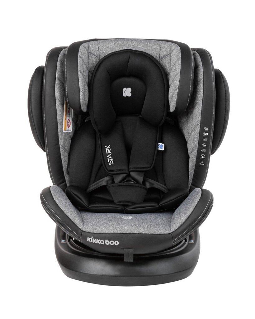 Turvatool Kikka Boo Stark Isofix, 0-36 kg, light grey hind ja info | Turvatoolid ja turvahällid | hansapost.ee