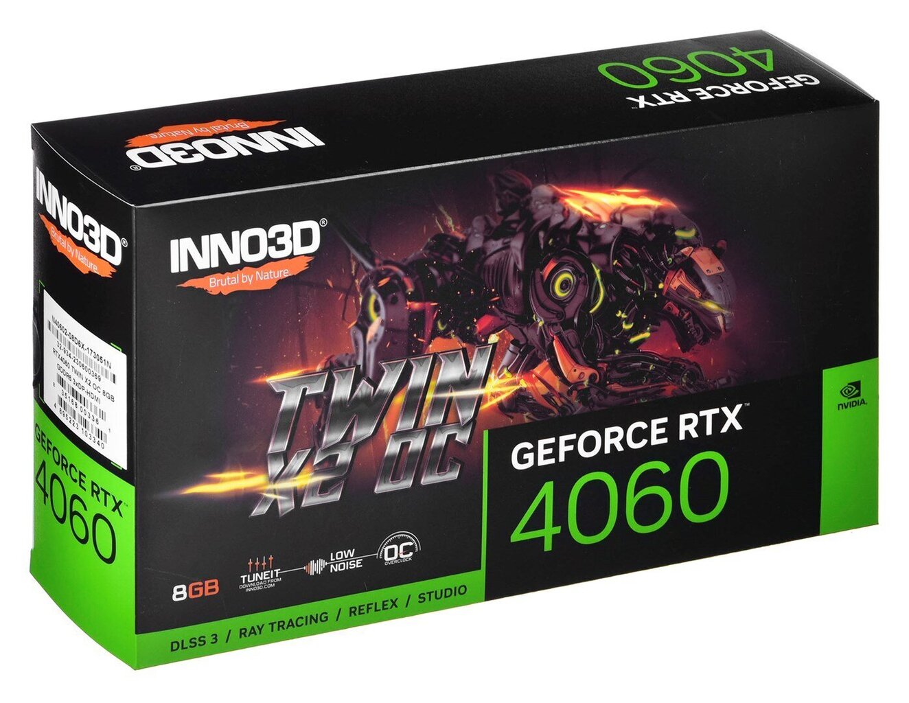 INNO3D GeForce RTX 4060 Twin X2 OC N40602-08D6X-173051N цена и информация | Videokaardid | hansapost.ee