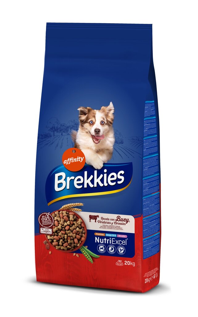 Brekkies Excel Dog koos veiselihaga, 20 kg hind ja info | Koerte kuivtoit ja krõbinad | hansapost.ee