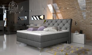 Кровать NORE Adel, 140x200 см, серая искусственная кожа цена и информация | Кровати | hansapost.ee