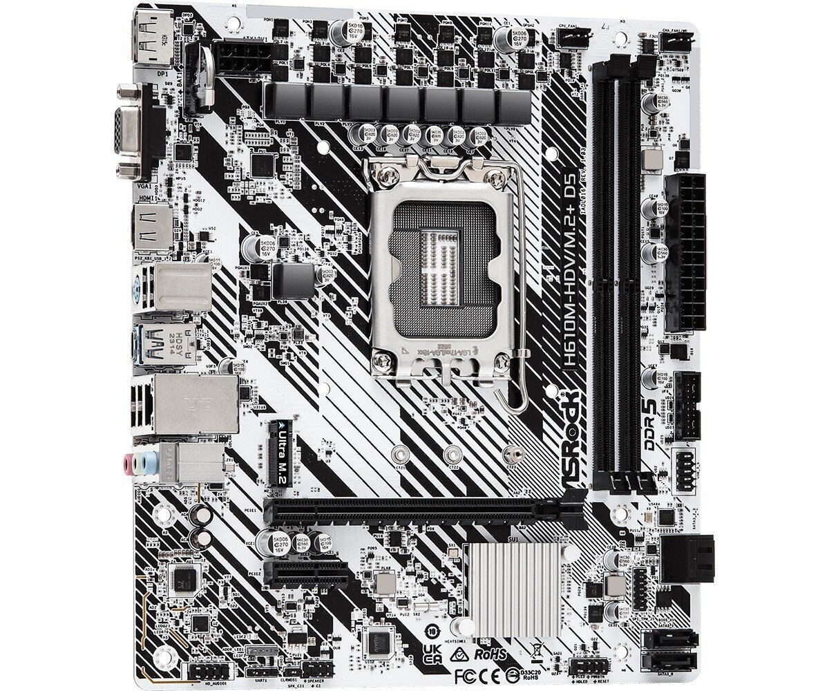 ASRock H610M-HDV/M.2+ D5 цена и информация | Emaplaadid | hansapost.ee