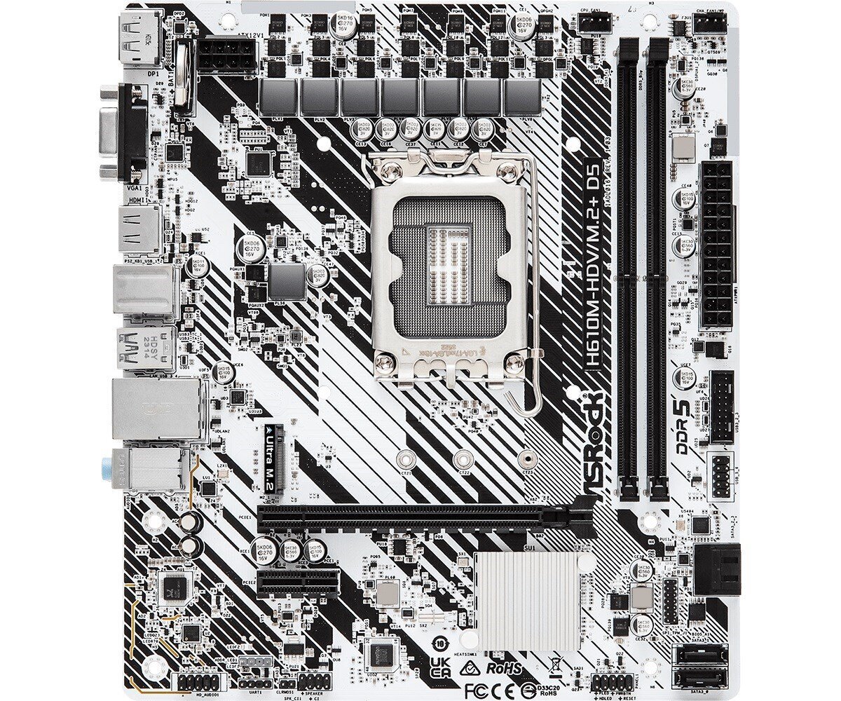 ASRock H610M-HDV/M.2+ D5 цена и информация | Emaplaadid | hansapost.ee