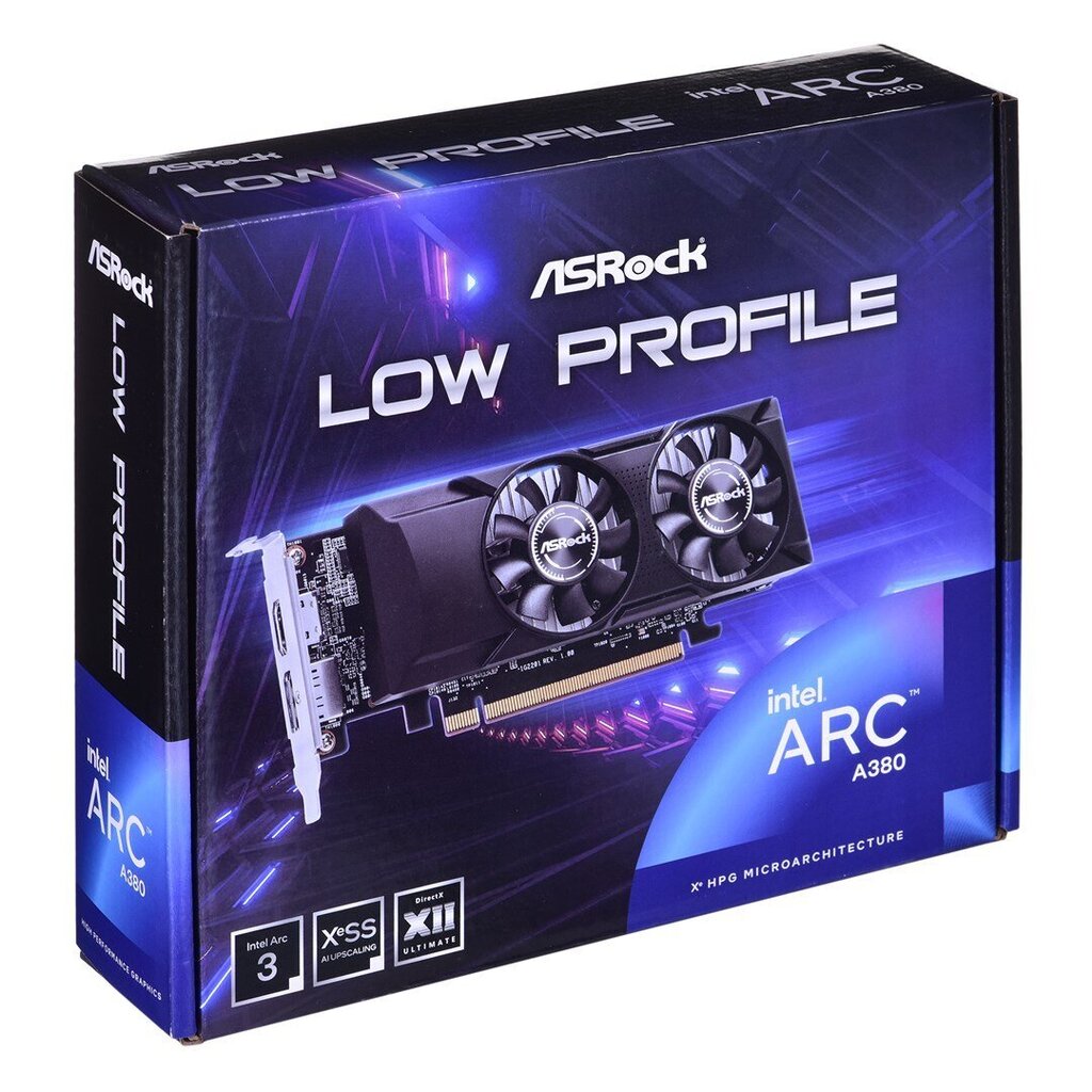 ASRock Intel Arc A380 Low Profile (A380 LP 6G) цена и информация | Videokaardid | hansapost.ee