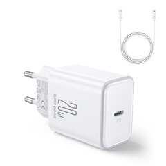 USB C Charger 20W PD Joyroom JR-TCF06 with USB C Cable - Lightning - black цена и информация | Зарядные устройства для телефонов | hansapost.ee