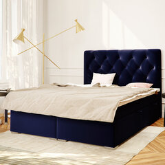 Кровать Selsey Lubekka 160x200 см, синяя цена и информация | Кровати | hansapost.ee