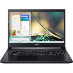 Acer Aspire 7, 15.6'', FHD, 144 Hz, Ryzen 5, 16 GB, 512 GB, RTX 3050, SWE, black цена и информация | Ноутбуки | hansapost.ee