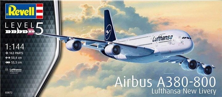 Revell - Airbus A380-800 Lufthansa New Livery, 1/144, 03872 цена и информация | Klotsid ja konstruktorid | hansapost.ee