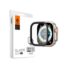 Kaitsekile raamiga Spigen Glass.tR Slim Pro - Apple Watch Ultra 49 mm, must цена и информация | Аксессуары для смарт-часов и браслетов | hansapost.ee