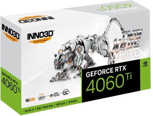 Inno3D GeForce RTX 4060 Ti Twin X2 OC White (N406T2-16D6X-178055W) цена и информация | Видеокарты | hansapost.ee