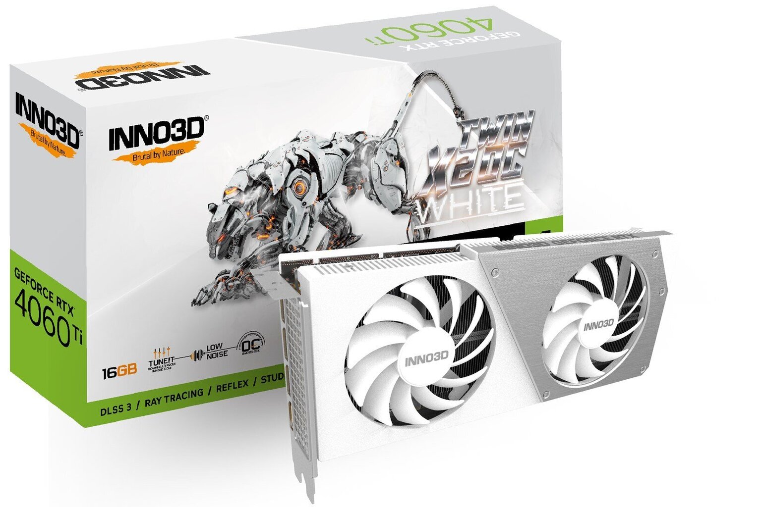 Inno3D GeForce RTX 4060 Ti Twin X2 OC White (N406T2-16D6X-178055W) цена и информация | Videokaardid | hansapost.ee