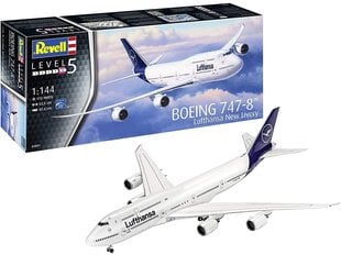 Revell - Boeing 747-8 Lufthansa "New Livery", 1/144, 03891 hind ja info | Klotsid ja konstruktorid | hansapost.ee