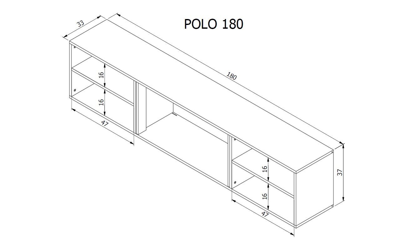 TV-alus Rollo, must/valge hind ja info | Televiisori alused | hansapost.ee