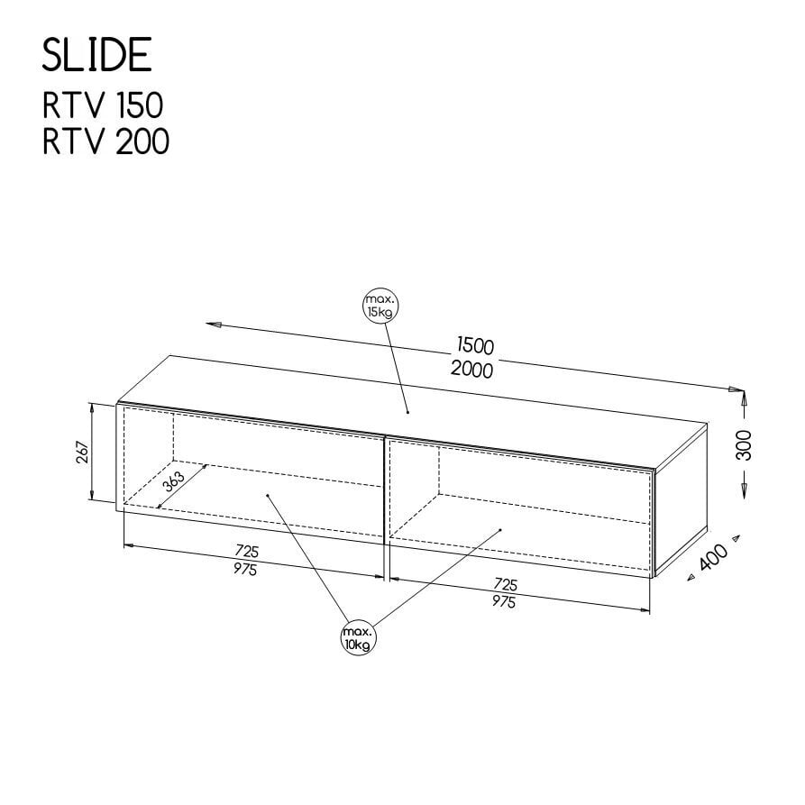 TV-alus Slide, valge hind ja info | Televiisori alused | hansapost.ee