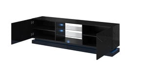 ТВ шкафчик Qiu, черный цвет цена и информация |  Тумбы под телевизор | hansapost.ee