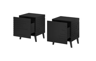 Öökappide komplekt Nova, must, 2-osaline price and information | Nightstands | hansapost.ee