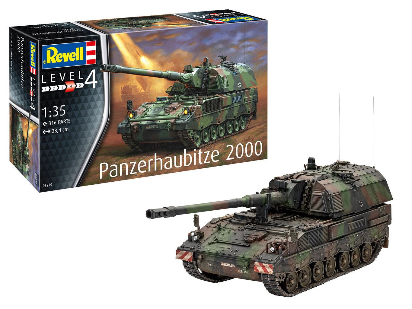 Revell - Panzerhaubitze 2000, 1/35, 03279 hind ja info | Klotsid ja konstruktorid | hansapost.ee