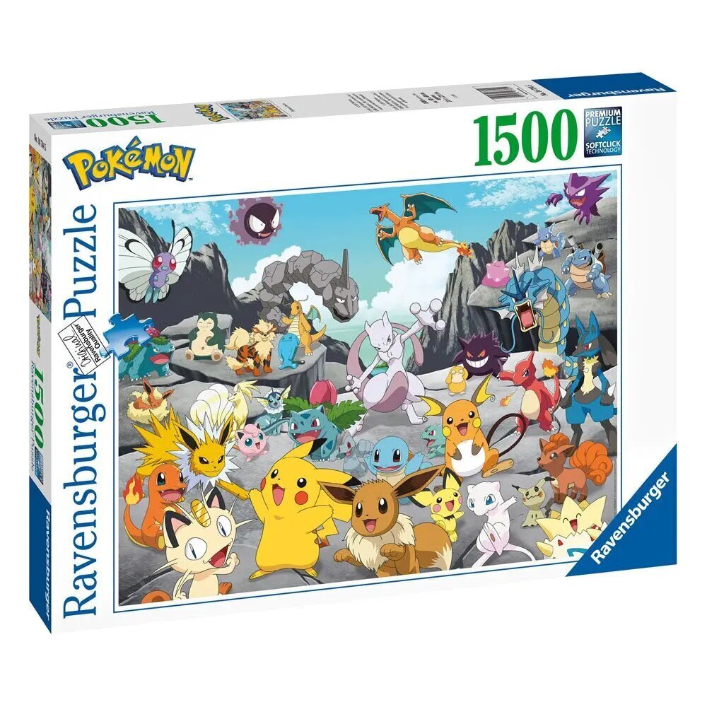 Pokémon Jigsaw pusle Pokémon Klassika (1500 tükki) цена и информация | Pusled lastele ja täiskasvanutele | hansapost.ee