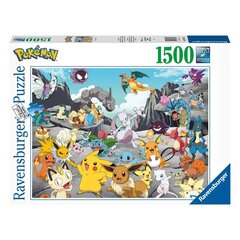 Pokémon Jigsaw pusle Pokémon Klassika (1500 tükki) hind ja info | Pusled lastele ja täiskasvanutele | hansapost.ee