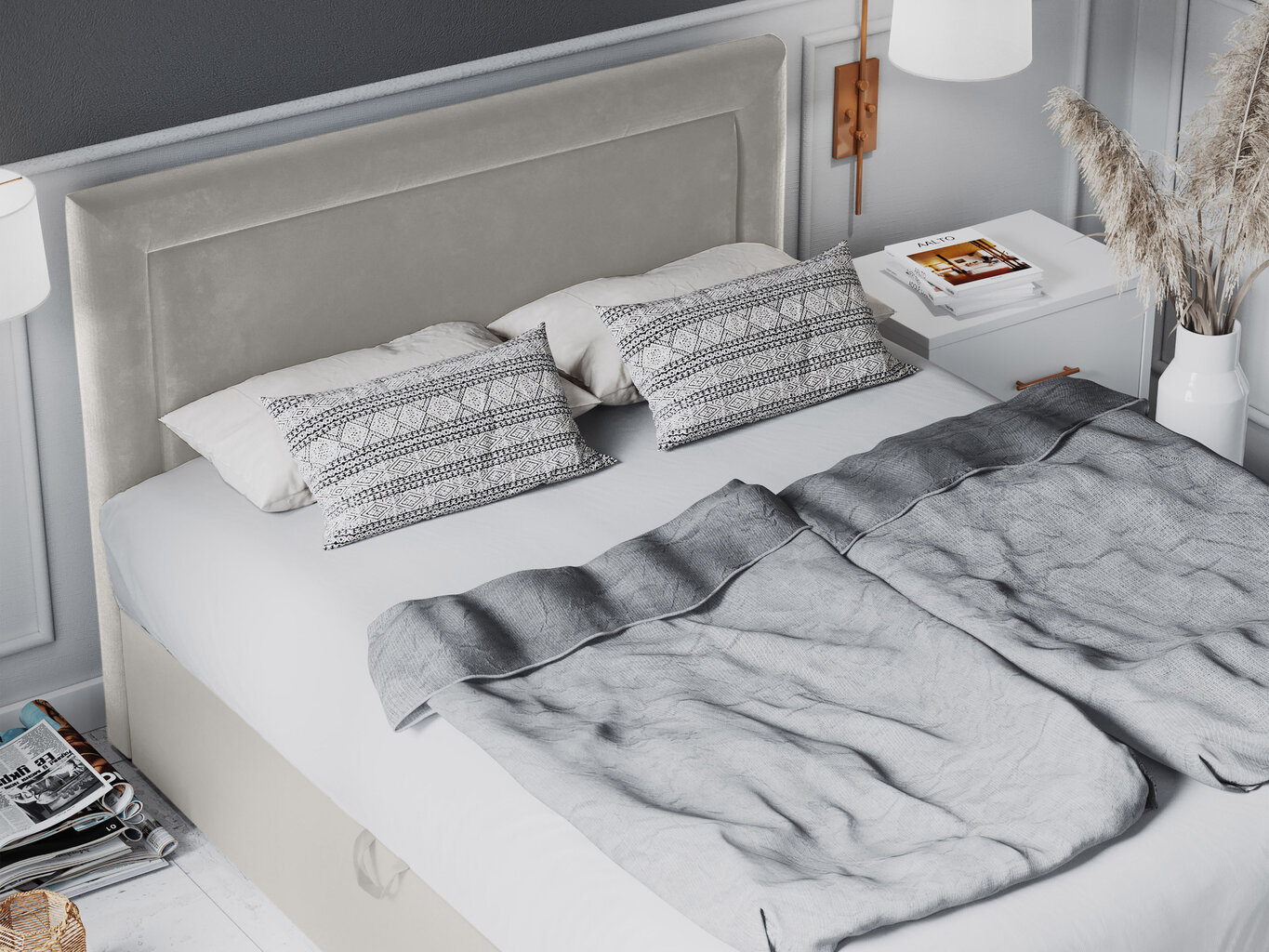 Voodi Mazzini Beds Yucca 160x200 cm, beež price and information | Voodid | hansapost.ee