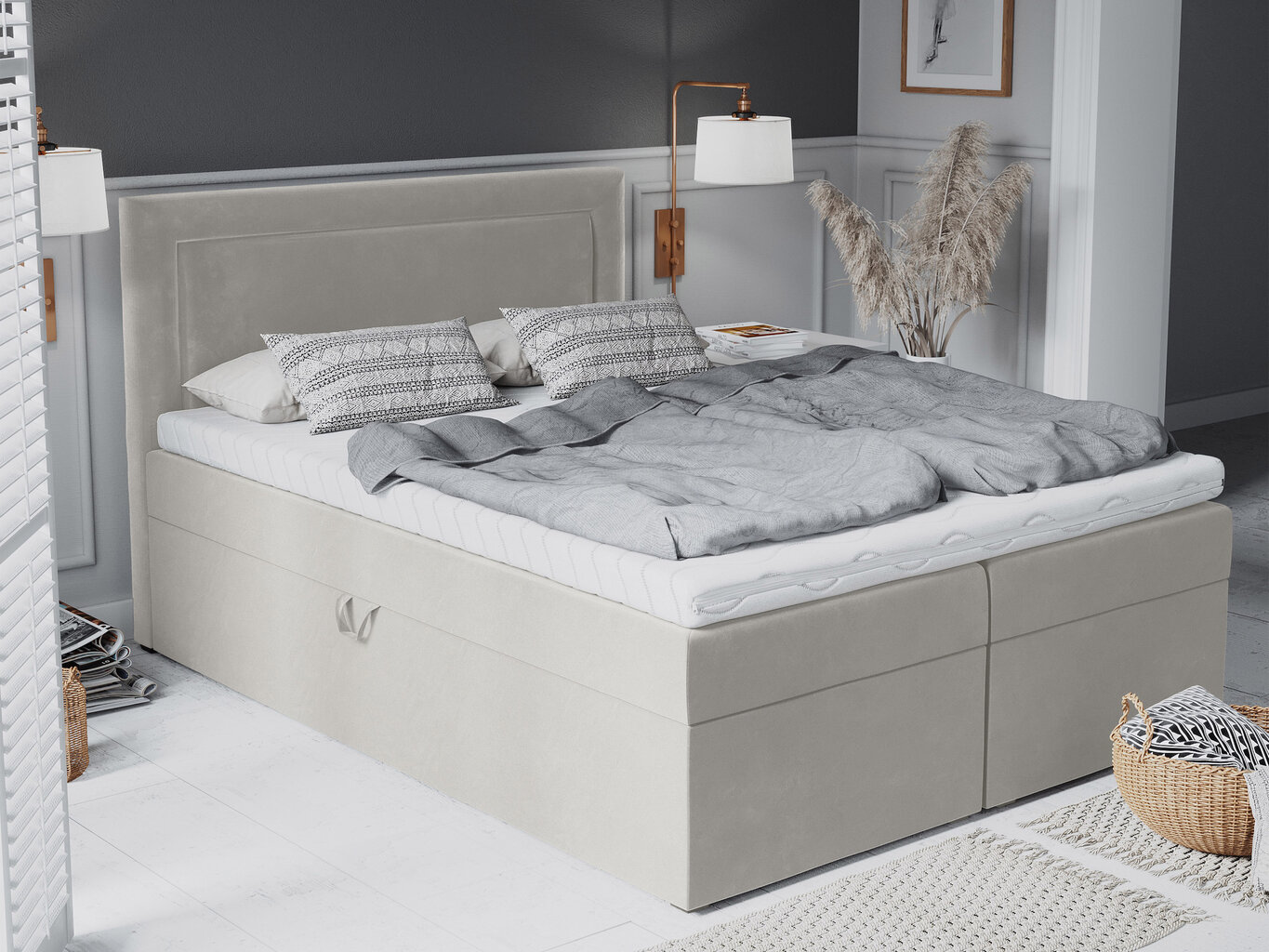 Voodi Mazzini Beds Yucca 160x200 cm, beež price and information | Voodid | hansapost.ee