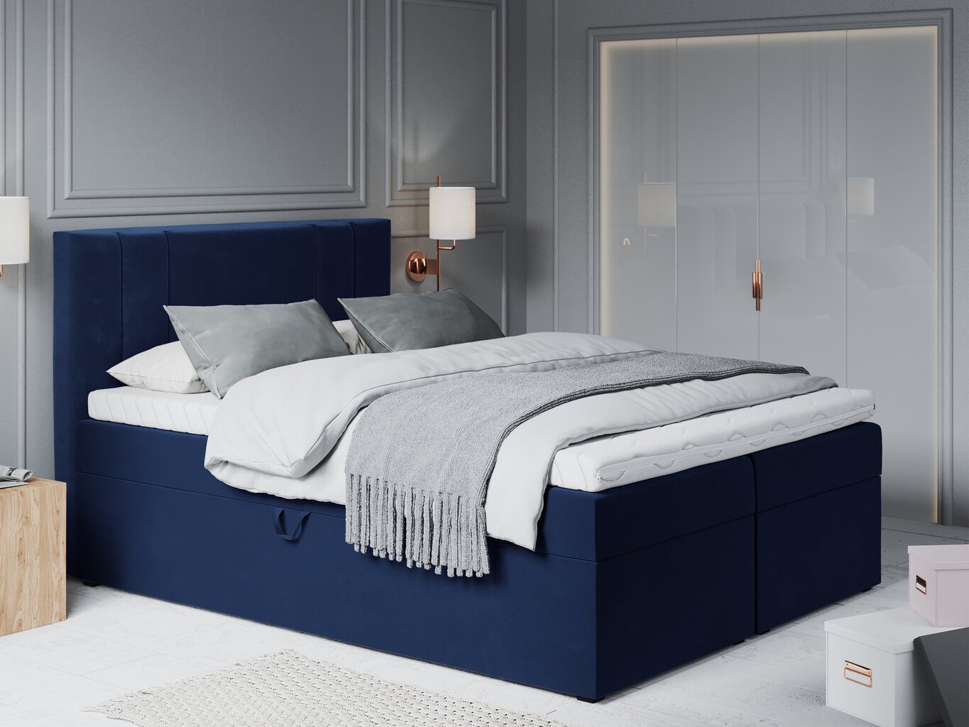 Voodi Mazzini sofas Afra 160x200 cm, sinine hind ja info | Voodid | hansapost.ee