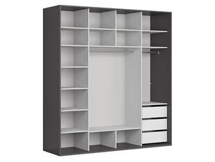 Шкаф BRW Flex, серый/черный цвет цена и информация | Шкафы | hansapost.ee