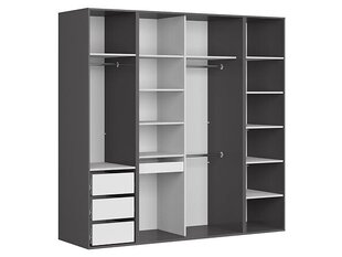 Шкаф BRW Flex, серый/черный цвет цена и информация | Шкафы | hansapost.ee