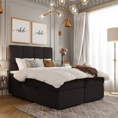Кровать Selsey Erlar 140x200 см, черная цена и информация | Кровати | hansapost.ee