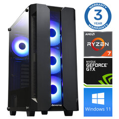 INTOP Ryzen 7 5700X 16GB 250SSD M.2 NVME+2TB GTX1650 4GB WIN11Pro цена и информация | Стационарные компьютеры | hansapost.ee