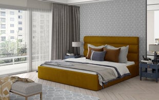 Кровать NORE Caramel 08, 200x200 см, светло-коричневая цена и информация | Кровати | hansapost.ee