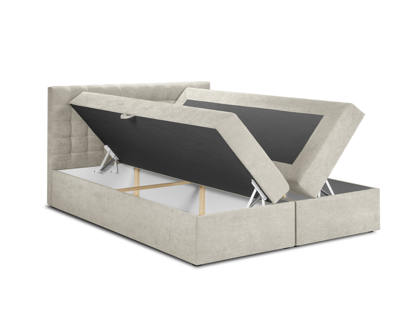 Voodi Mazzini Beds Jade 200x200 cm, beeži värvi цена и информация | Voodid | hansapost.ee